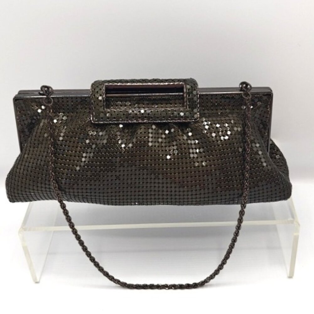 The Limited Evening Handbag Dark Gray Sequins Mini Clutch Purse